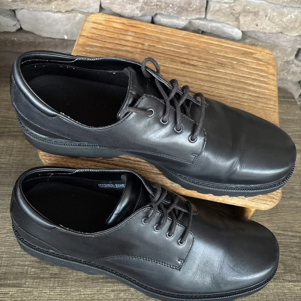 Rockport Hydro-Shield Waterproof Bk 15 Leather Oxford Shoes Men Lace-up Firm Toe